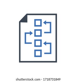 Project Planning Icon Vector Graphic. 
Project Plan Sign.