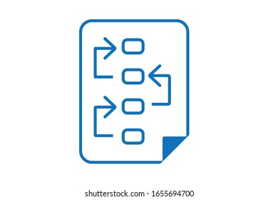 Project Planning Icon vector isolate (blue version)