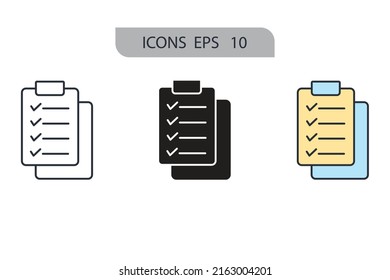 Símbolo de símbolo de iconos de planificación de proyectos vectores para web infográfica