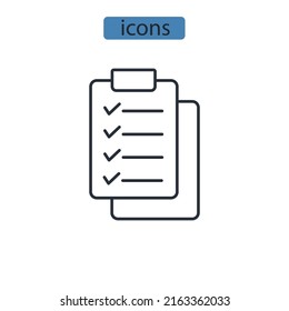 Símbolo de símbolo de iconos de planificación de proyectos vectores para web infográfica