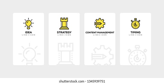 PROJECT PLANNING LINE ICON SET