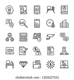 Project Planning Line Vectors 