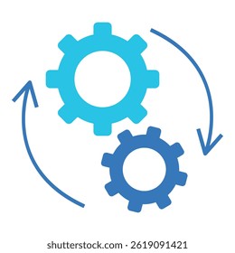 Project Planning and Process Flow vector Icon design