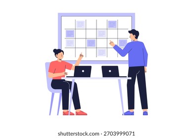 Ilustração do Quadro de Tarefas de Planejamento do Projeto