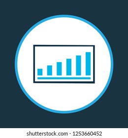 Project presentation icon colored symbol. Premium quality isolated statistics element in trendy style.