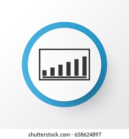 Project Presentation Icon Symbol. Premium Quality Isolated Company Statistics Element In Trendy Style.