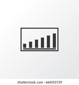Project Presentation Icon Symbol. Premium Quality Isolated Company Statistics Element In Trendy Style.