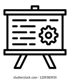A project presentation management showing project planning 