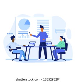 Project Presentation Office Work Vector Illustration Concept