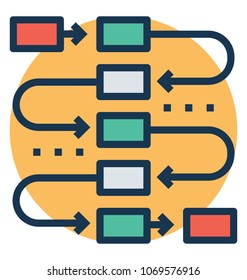 Project Procedure Planning Vector Icon