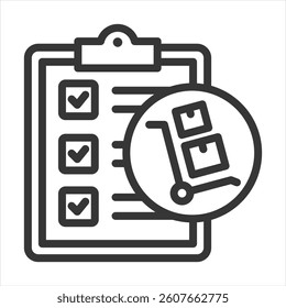 Project Procurement Outline Icon Vector Illustration
