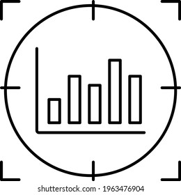 Project progress visualization Vector Icon Design, Software and web development symbol on white background, Computer Programming and Coding stock illustration, Target the Goal Concept, 