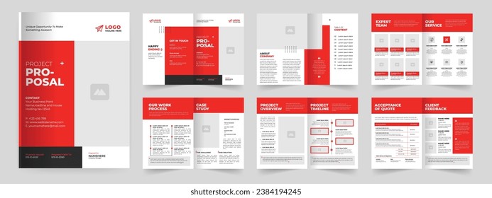  Project Proposal Brochure Layout and  Project Proposal Template 