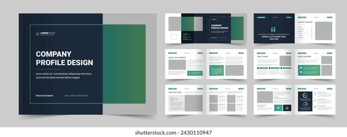 Project Proposal, Corporate brochure layout, Brochure template, Company profile, Annual report, 12 pages, flyers, leaflet