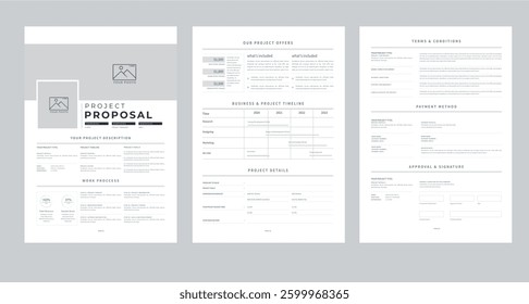 Project Proposal Design Template layout design concept	