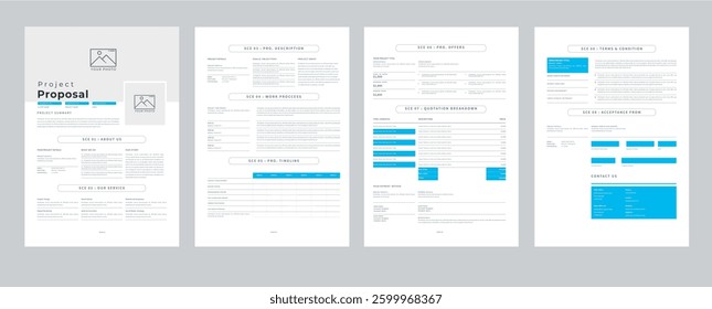 Project Proposal Design Template layout design concept	
