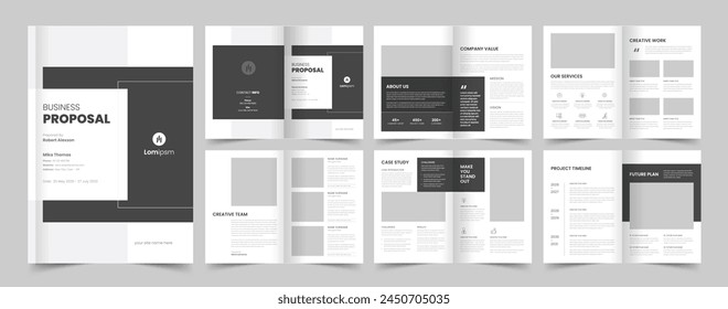 Project Proposal Layout, Business Proposal Design, Proposal Template