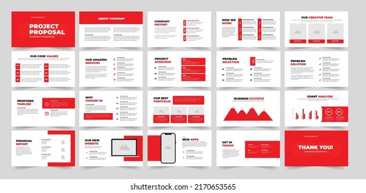 Project Proposal Powerpoint Presentation Design Stock Vector (Royalty ...