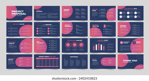 Project Proposal Presentation and Business Proposal Presentation Slide Set Design