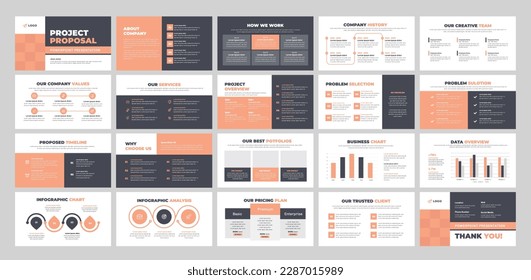 Project Proposal presentation design. Use for Creative keynote presentation background, Proposal Presentation, brochure design, website slider, business proposal. 