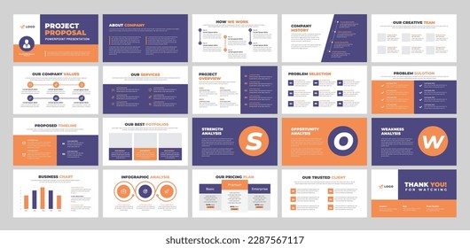 Project Proposal presentation design. Use for Creative keynote presentation background, Proposal Presentation, brochure design, website slider, business proposal. 