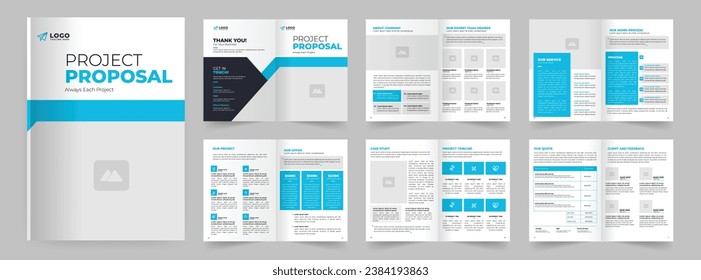  Plantilla de propuesta de proyecto y diseño del folleto de propuesta de proyecto  