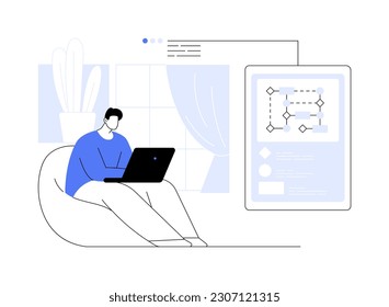 Project requirements abstract concept vector illustration. Business analyst creating project requirements, IT company, strategy development process, implementation engineer abstract metaphor.