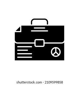 project requirements glyph icon vector isolated on white background