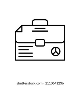 project requirements line icon vector isolated on white background