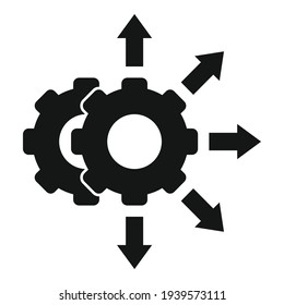 Icono de reestructuración de proyectos. Ilustración simple del icono del vector de reestructuración de proyectos para el diseño web aislado en fondo blanco