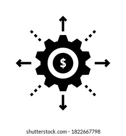 project revenue icon. Agile process icon. Gear, arrow, circle, cycle. Agile development concept. Vector illustration can be used for topics like update, technology. vector illustration 