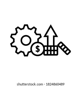 project revenue icon. Agile process icon. Gear, arrow, circle, cycle. Agile development concept. Vector illustration can be used for topics like update, technology. vector illustration 