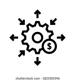 project revenue icon. Agile process icon. Gear, arrow, circle, cycle. Agile development concept. Vector illustration can be used for topics like update, technology. vector illustration 