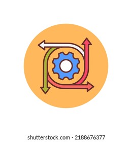 Project Revenue icon in vector. Logotype