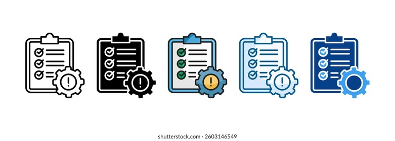 Project Risk Icon Set Multiple Style Collection