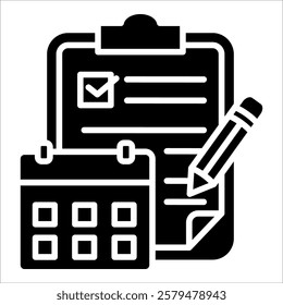 Project Schedule Icon Element For Design