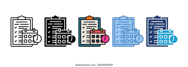 Project Schedule Icon Element For Design
