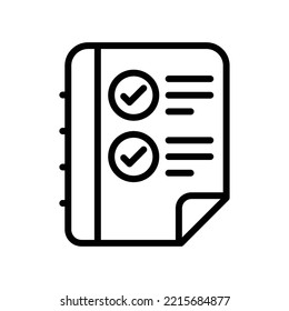 Project schedule icon, Line Vector graphics