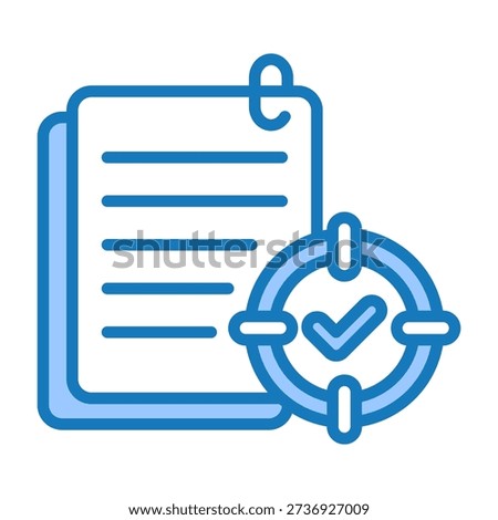 Project Scope Icon Blue Dualtone Design Vector Illustration