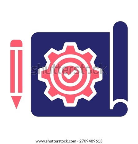 Project Scope Icon Color Fill Style Vector Illustration