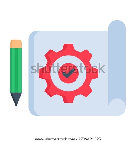 Project Scope Icon Flat Style Vector Illustration