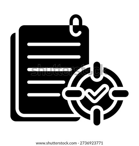 Project Scope Icon Glyph Design Vector Illustration
