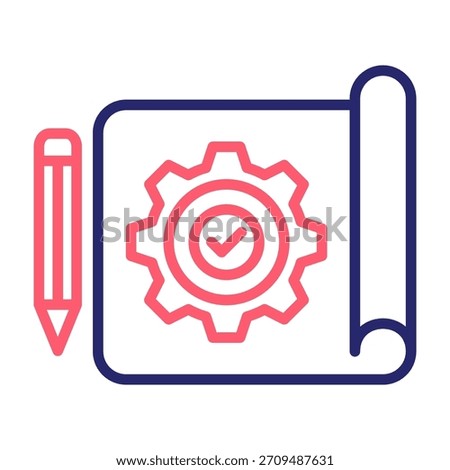 Project Scope Icon Line Color Style Vector Illustration