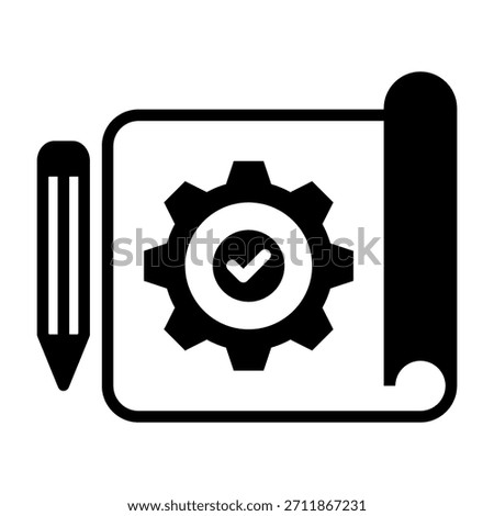 Project Scope Icon Mixed Style Vector Illustration
