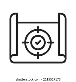 Project Scope Icon Vector Image. Can Also Be Used For Project Management. Suitable For Mobile Apps, Web Apps And Print Media.