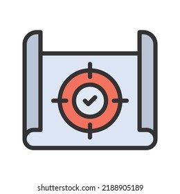 Project Scope Icon Vector Image. Can Also Be Used For Project Management. Suitable For Mobile Apps, Web Apps And Print Media.