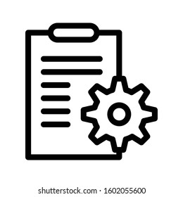 project setting vector thin line icon 