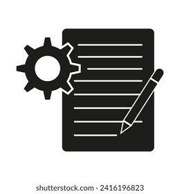 Project solid icon. Vector illustration. EPS 10.