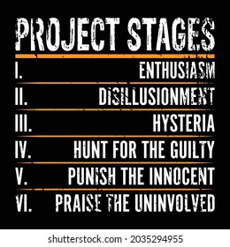 Project stage. Awesome t shirt desing