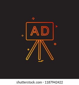 project stande chart paper icon vector desige